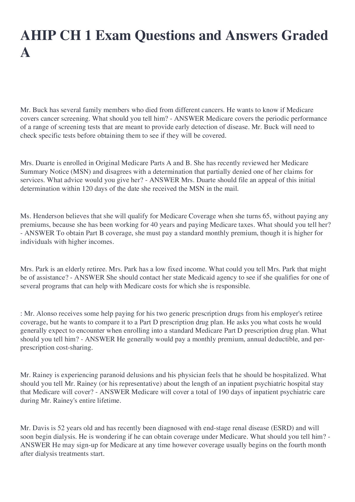 Ahip 2023 module 5 exam (solved)